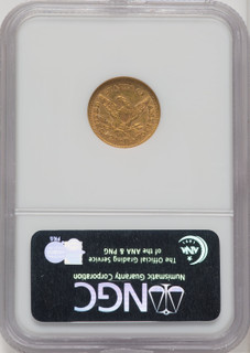 1858 $2.50 Liberty Quarter Eagle NGC AU58