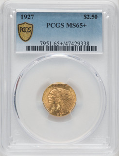 1927 $2.50 Indian Quarter Eagle PCGS MS65+