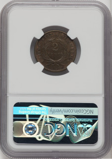 1872 2C BN Two Cent Pieces NGC AU58