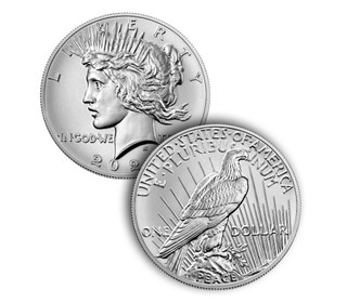 2023-S Morgan Peace Dollar 2-Coin Reverse Proof Set AR PCGS PR70 Coin Label