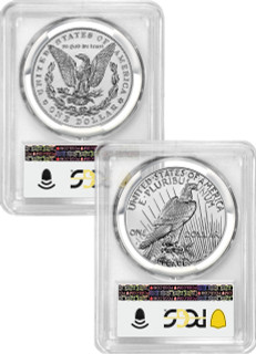 2023-S Morgan Peace Dollar 2-Coin Reverse Proof Set AR PCGS PR70