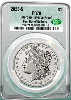2023-S Morgan Dollar Reverse Proof Set FDD CAC PR70