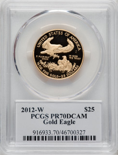 2012-W $25 Half-Ounce Gold Eagle David Hall PCGS PR70