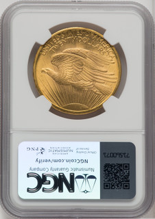1907 $20 Saint Saint-Gaudens Double Eagle NGC MS66+