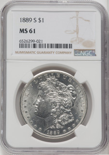 1889-S $1 Morgan Dollar NGC MS61