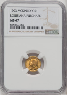 1903 G$1 MCKIN Commemorative Gold NGC MS67 1903 G$1 MCKIN Commemorative Gold NGC MS67