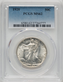 1920 50C Walking Liberty Half Dollar PCGS MS62