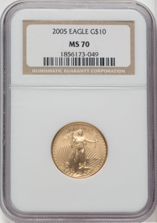 2005 $10 Quarter-Ounce Eagle NGC MS70