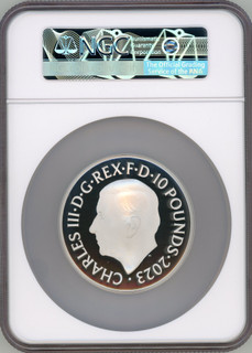Charles III silver Proof  King Charles I  10 Pounds (5 oz) 2023 PR70 Ultra Cameo NGC World Coins NGC MS70