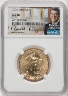 2020 $25 Half-Ounce Gold Eagle NGC MS70 2020 $25 Half-Ounce Gold Eagle NGC MS70