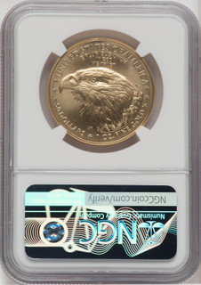 2022-W One-Ounce Gold Eagle Burnished Mike Castle Signature NGC MS70