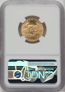 2002 $10 Quarter-Ounce Gold Eagle Mike Castle Signature NGC MS70