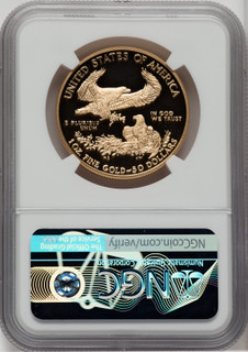 2019-W $50 One-Ounce Gold Eagle First Day of Issue Mike Castle Signature NGC PF70