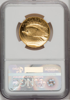 2009 $20 One-Ounce Gold Ultra High Relief Twenty Dollar Mike Castle Signature NGC MS70