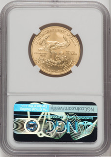 2007-W $25 Half-Ounce Gold Eagle Burnished Brown Label NGC MS70