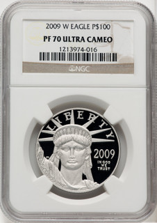 2009-W $100 One-Ounce Platinum Eagle Brown Label NGC PF70