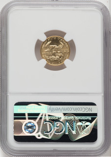 1992 $5 Tenth-Ounce Gold Eagle Brown Label NGC MS70