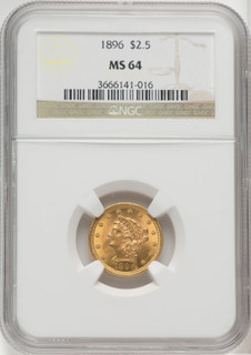 1896 $2.50 Liberty Quarter Eagle NGC MS64
