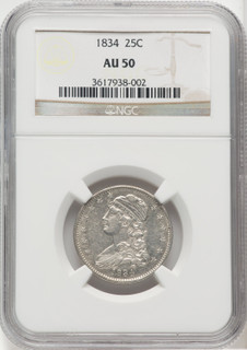 1834 25C Bust Quarter NGC AU50