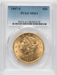 1907-S $20 Liberty Double Eagle PCGS MS61