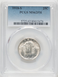 1918-S 25C FH Standing Liberty Quarter PCGS MS62