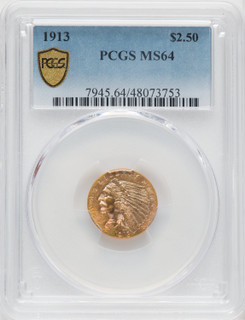 1913 $2.50 Indian Quarter Eagle PCGS MS64