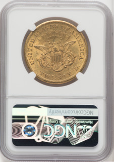1857-S $20 Liberty Double Eagle NGC AU58 1857-S $20 Liberty Double Eagle NGC AU58