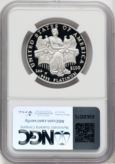 2006-W $100 One-Ounce Platinum Eagle Statue of Liberty Brown Label NGC PF70