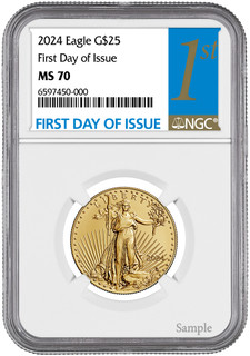 2024 1/2 oz Gold Eagle First Day of Issue NGC MS70