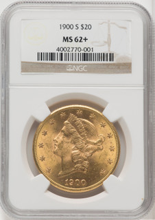 1900-S $20 Liberty Double Eagle NGC MS62+