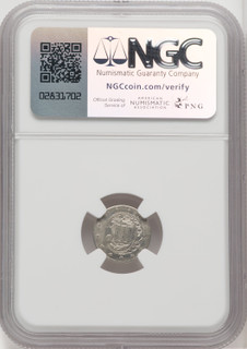 1858 3CS Three Cent Silver NGC MS64