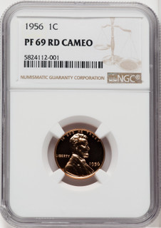 1956 1C CA Proof Lincoln Cent NGC PR69