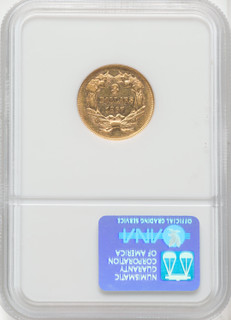 1867 $3 Three Dollar Gold Pieces NGC AU58