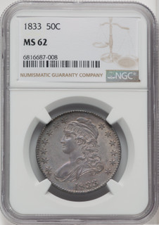 1833 50C Bust Half Dollar NGC MS62