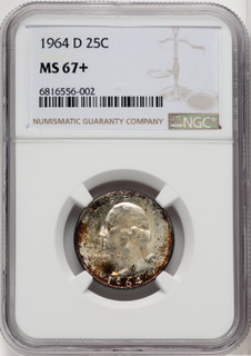 1964-D 25C Washington Quarter NGC MS67+
