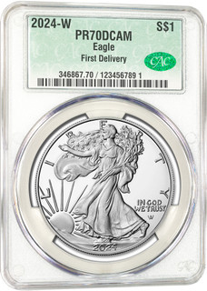 2024-W Silver Eagle First Delivery CAC PR70DCAM