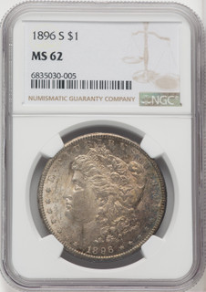 1896-S $1 Morgan Dollar NGC MS62