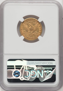 1891-CC $5 Liberty Half Eagle NGC AU50