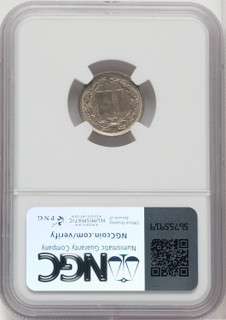 1868 3CN Three Cent Nickel NGC MS65