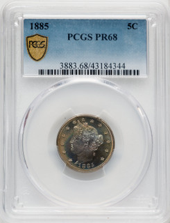 1885 5C Proof Liberty Nickel PCGS PR68