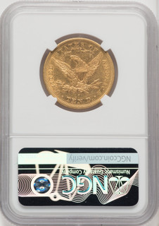 1869-S $10 Green Label Liberty Eagle NGC AU58