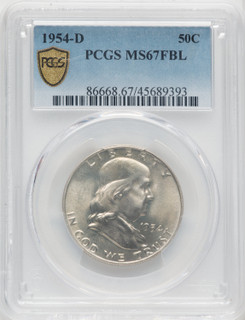 1954-D 50C FL Franklin Half Dollar PCGS MS67