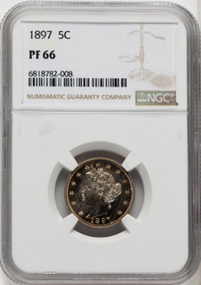 1897 5C Proof Liberty Nickel NGC PR66