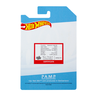 1 oz PAMP Suisse Silver 2023 Hot Wheels Twin Mill™ Colored Coin $2 1 oz PAMP Suisse Silver 2023 Hot Wheels Twin Mill™ Colored Coin $2