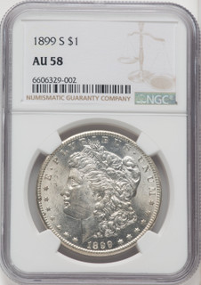 1899-S $1 Morgan Dollar NGC AU58