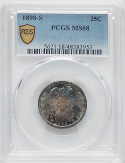 1898-S 25C Barber Quarter PCGS MS68