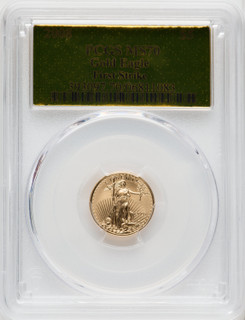2008 $5 Tenth-Ounce Gold Eagle First Strikes Gold Foil PCGS MS70