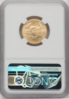 2008-W $10 Quarter-Ounce Gold Eagle Brown Label NGC MS70