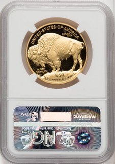 2017-W $50 One Ounce Gold Buffalo 225th Anniversary First Day of Issue Moy Philadelphia NGC PF70
