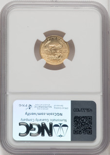 2006-W $5 Tenth-Ounce Gold Eagle Brown Label NGC MS70